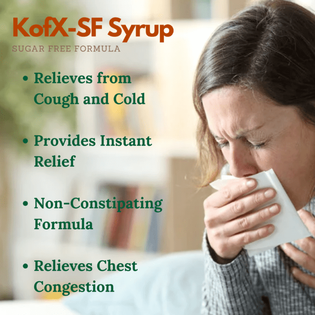 Kofx-SF Ayurvedic Sugar free cough and Cold Syrup